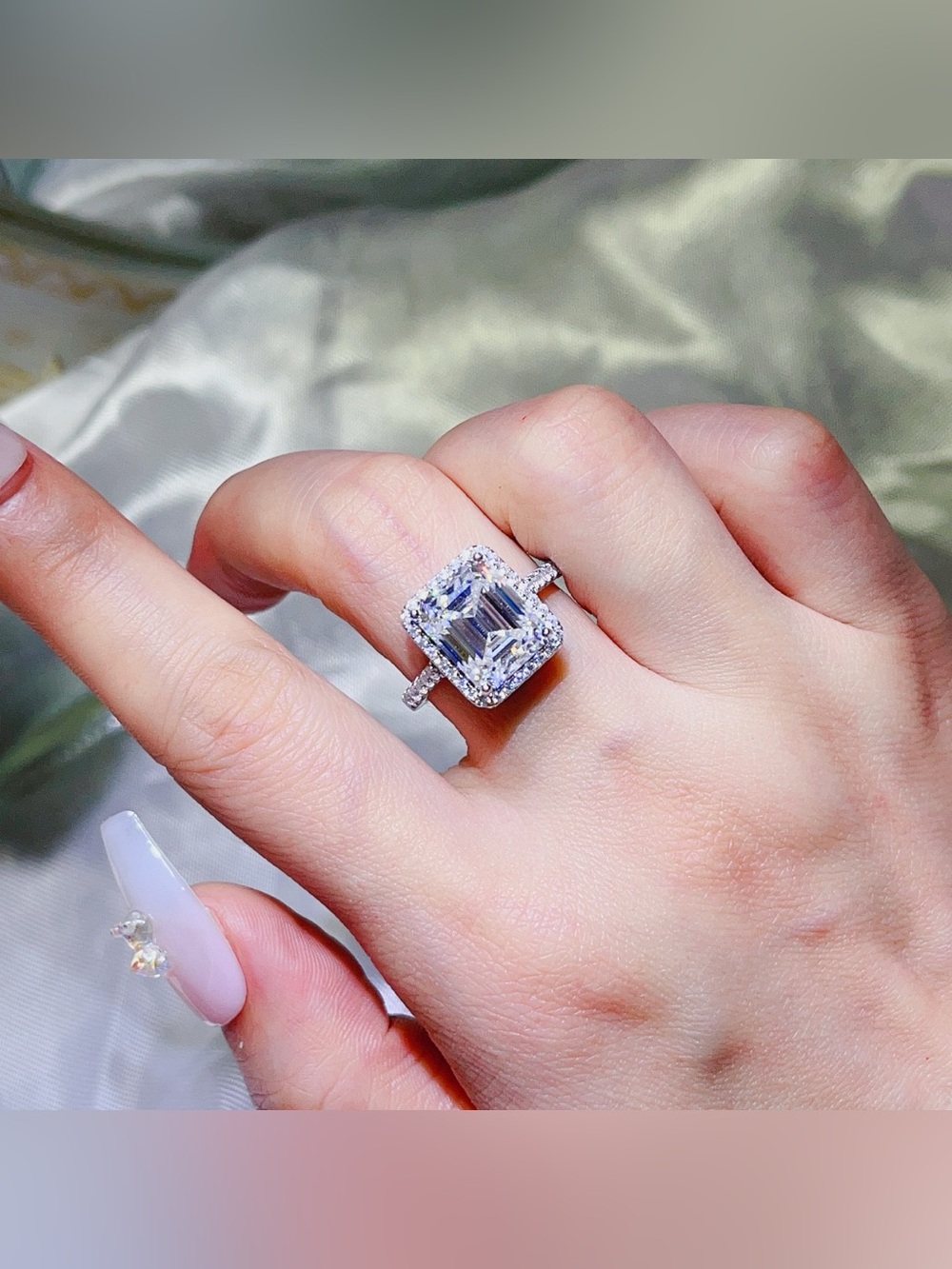 5 Carat Moissanite 925 Sterling Silver Ring